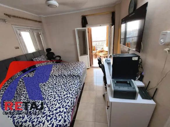 Apartment for sale in Makram Ebeid, Nasr City, with a panoramic balcony.