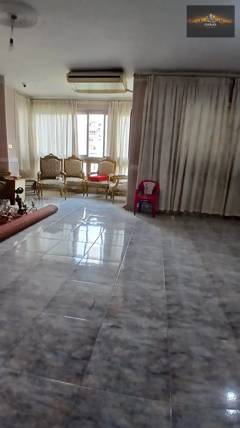 شقه للبيع عمارات مصر للتعمير شيراتون المطار ١٢٠ متر شارع رئيسي بتطل علي حديقه كبيره